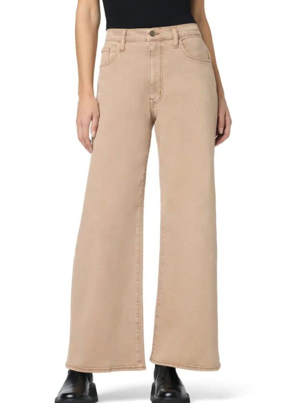 Hudson Jolene Wide Leg High Rise Jeans Tan Brown Womens NEW - Size 27